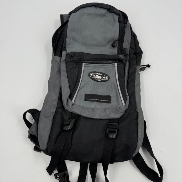 Stansport Gray Black Hydration Backpack Hiking Travel Daypack Small Lightweight - Picture 1 of 11